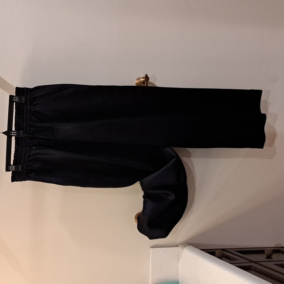 NWOT CO navy satin slacks - Picture 2 of 9